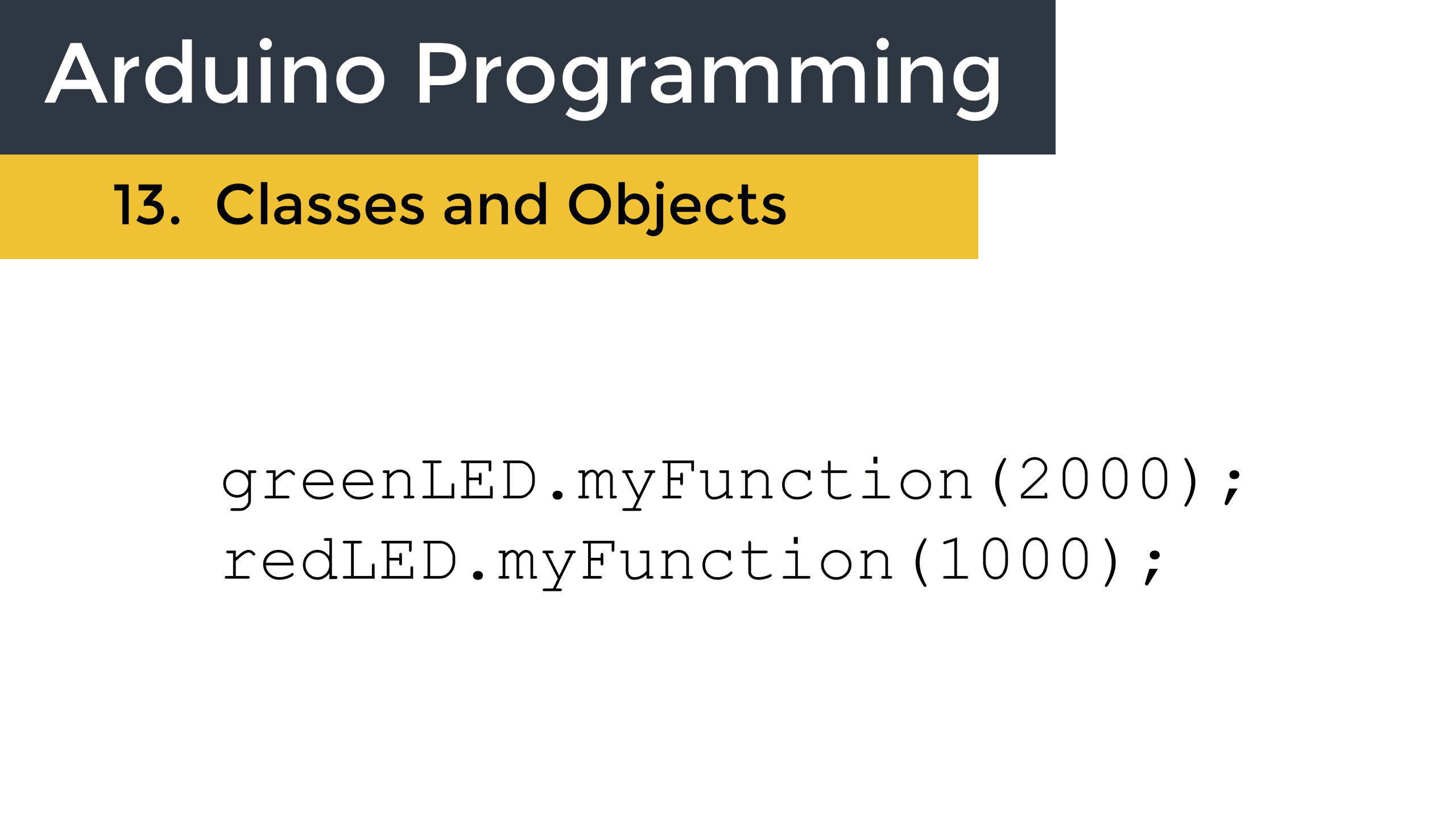 Programación orientada a objetos en Arduino