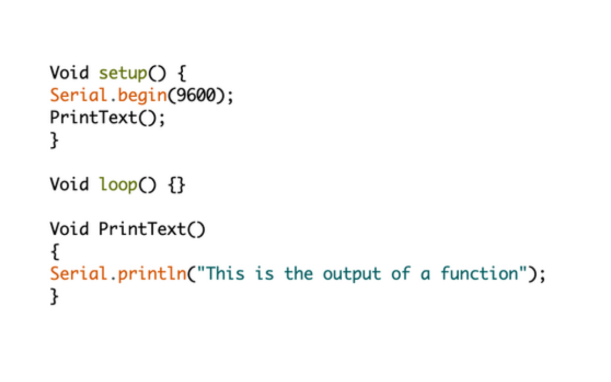 Usando una función cuando programas un Arduino