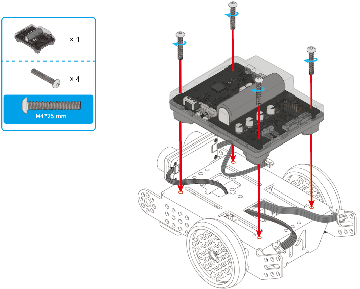 Montaje del mBot Neo, paso 9