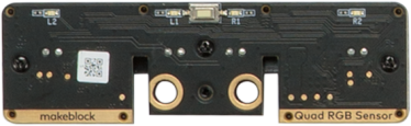 El sensor Quad RGB del mBot Neo, con sus cuatro sensores de luz