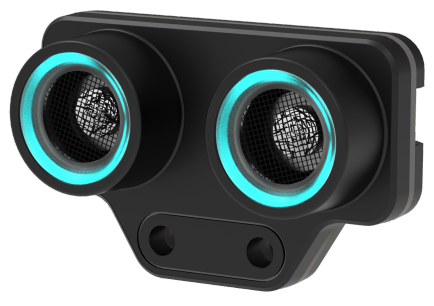 El sensor ultrasónico 2 del mBot Neo, con sus ocho LEDs azules